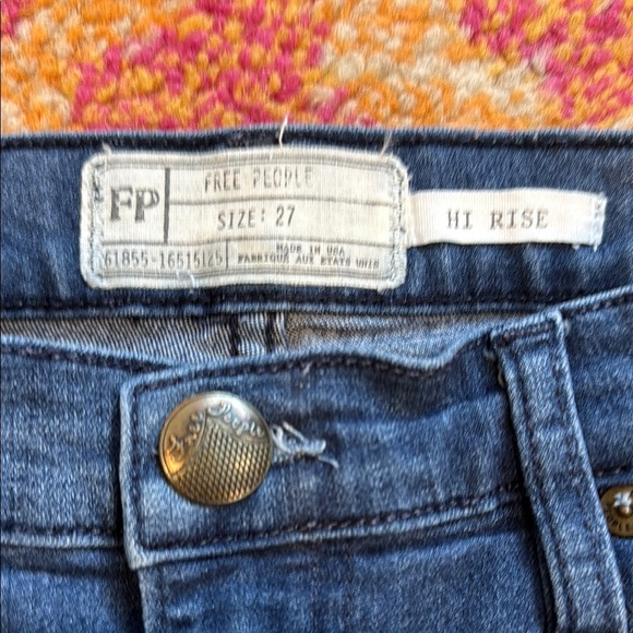 Free People Blue Skinny Jeans - Picture 4 of 5